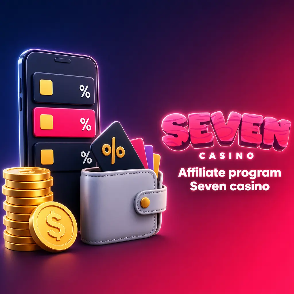 Affiliate program Seven casino: provize z vkladů hráčů, sledovací odkaz a statistiky v affiliate panelu