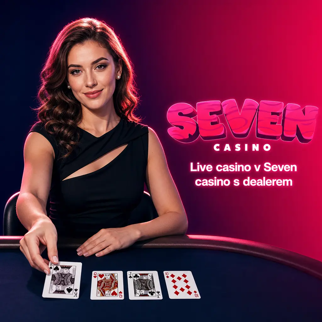 Live casino v Seven Casino s živým dealerem, ruletou, blackjackem, baccaratem a herními show