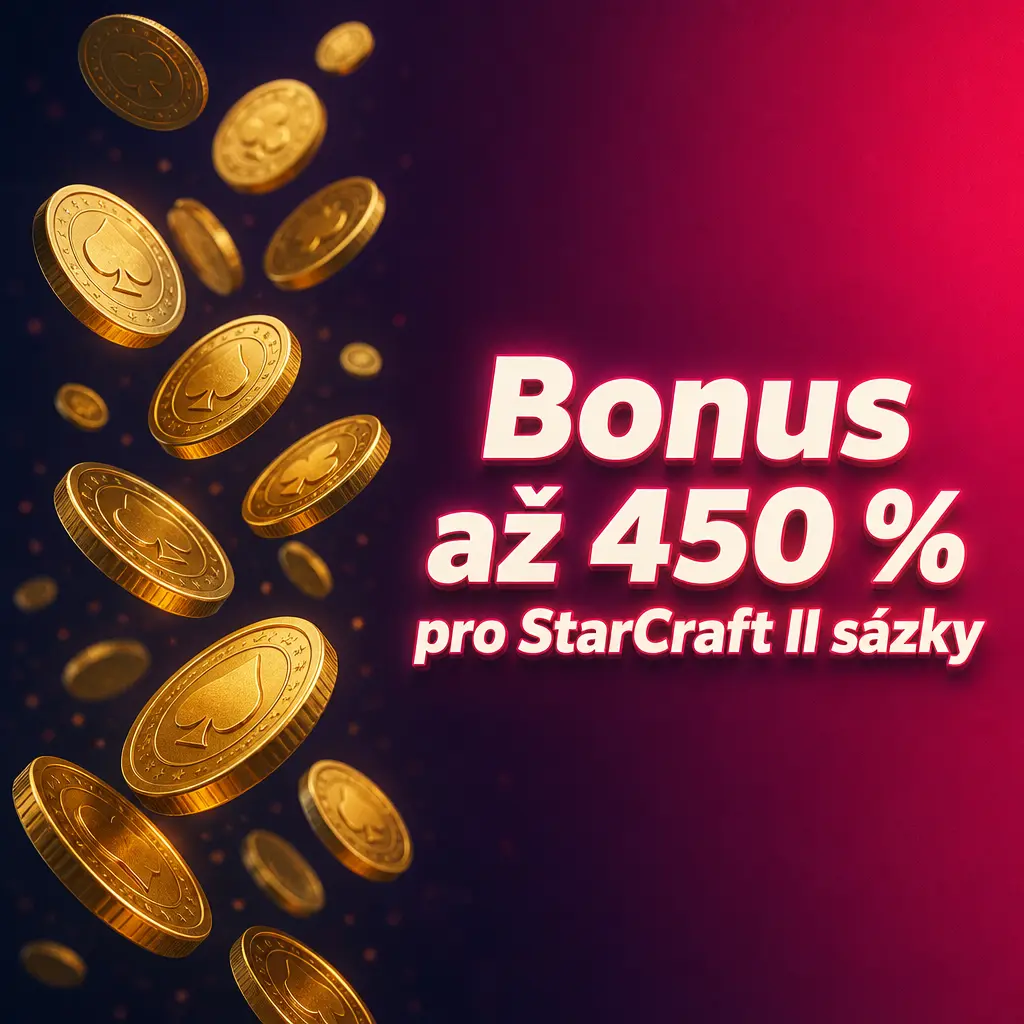 Uvítací bonus až 450 % do 7 500 EUR pro sázky na StarCraft II s tlačítkem Získat bonus
