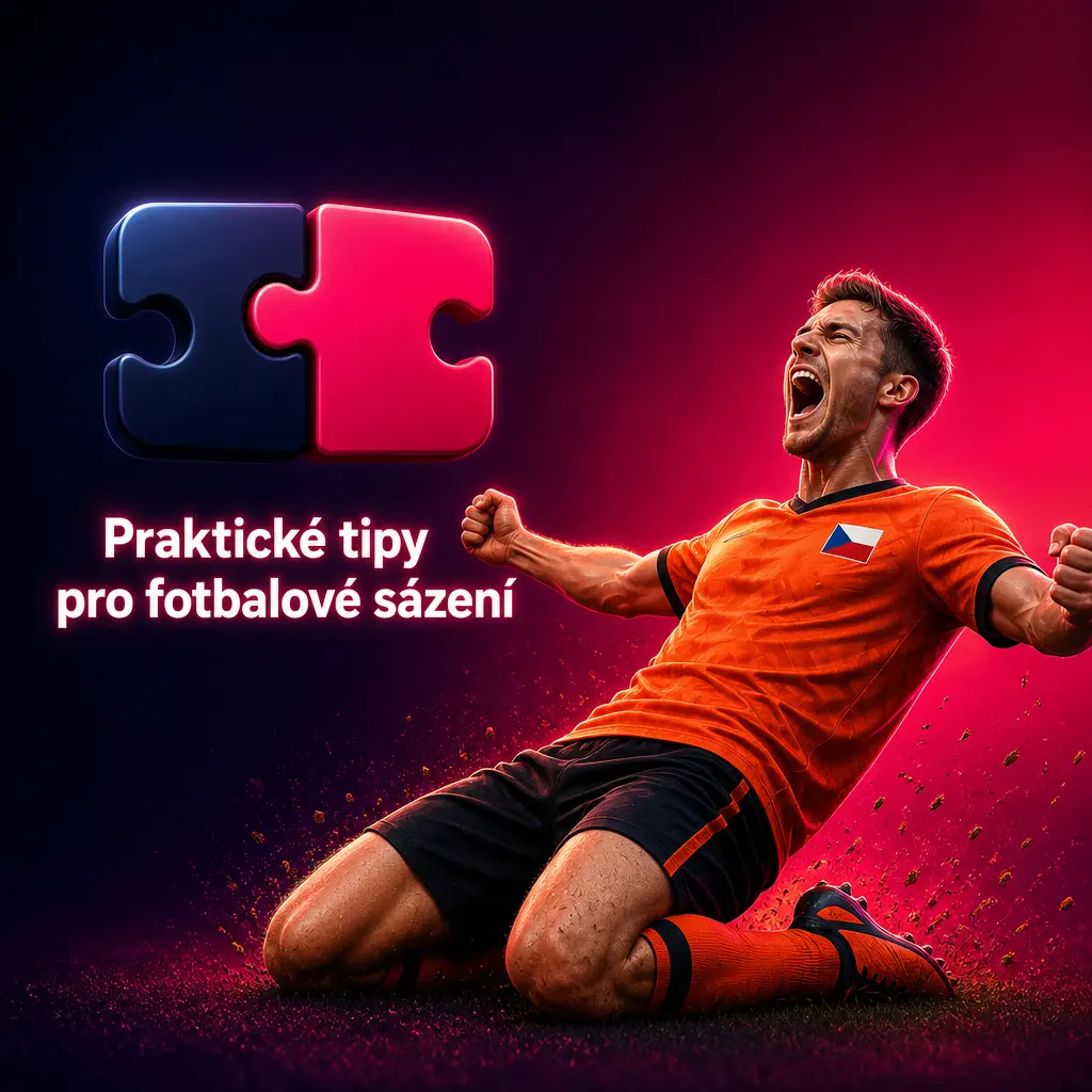 Fotbalista s míčem a tiket s kurzy, tipy pro zodpovědné fotbalové sázení a správu bankrollu