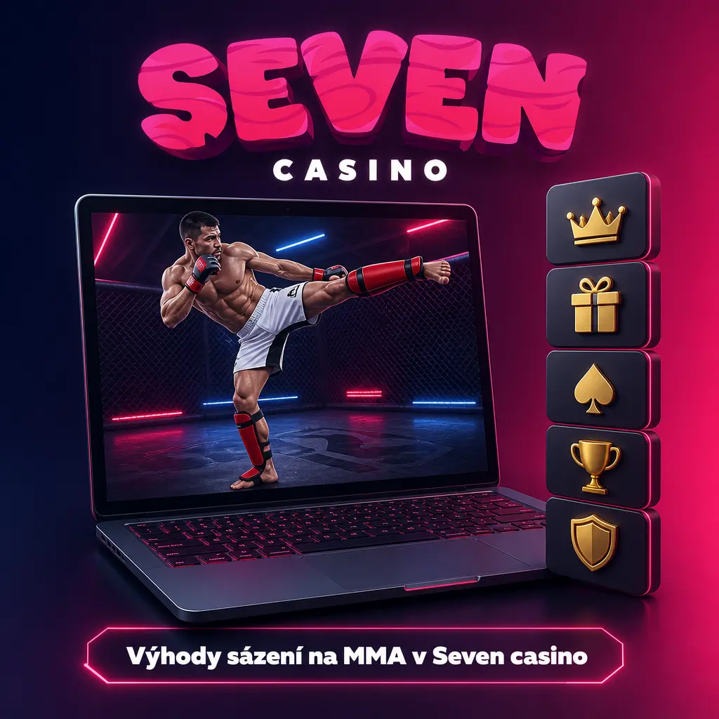 Přehled výhod sázení na MMA v Seven Casino: UFC, Oktagon, KSW, živé sázky, tikety v CZK a limity 18+
